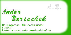 andor marischek business card